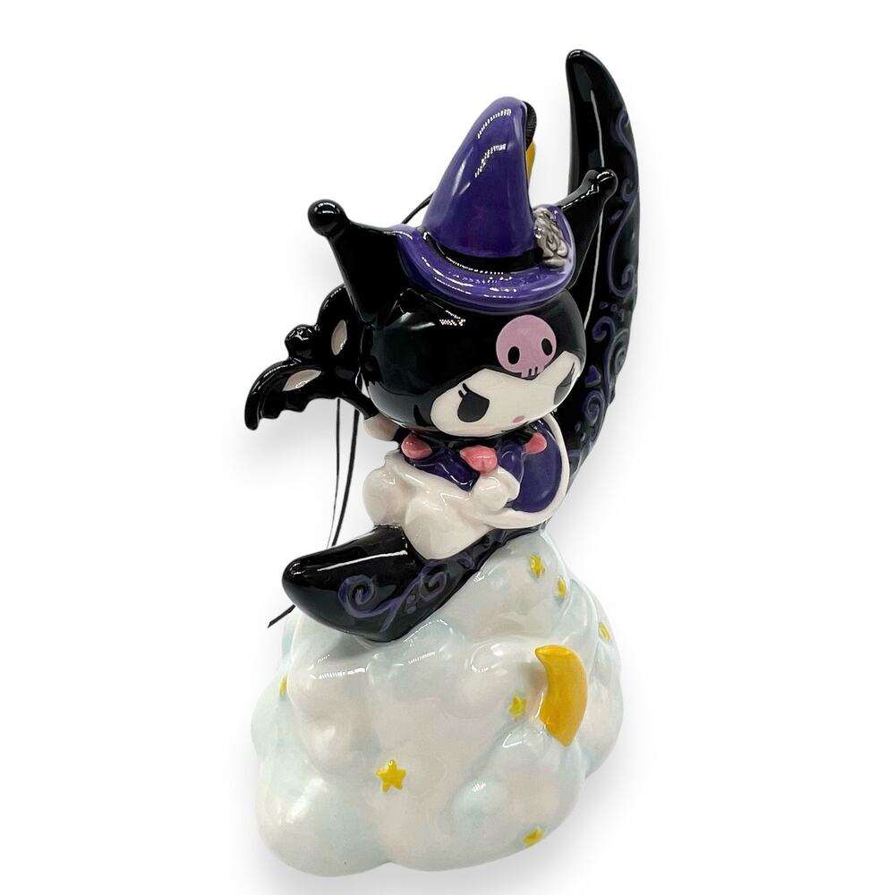 NWT Kuromi Ceramic Figurine - Halloween Witch on Moon & Cloud - Cute HK - Picture 5 of 6